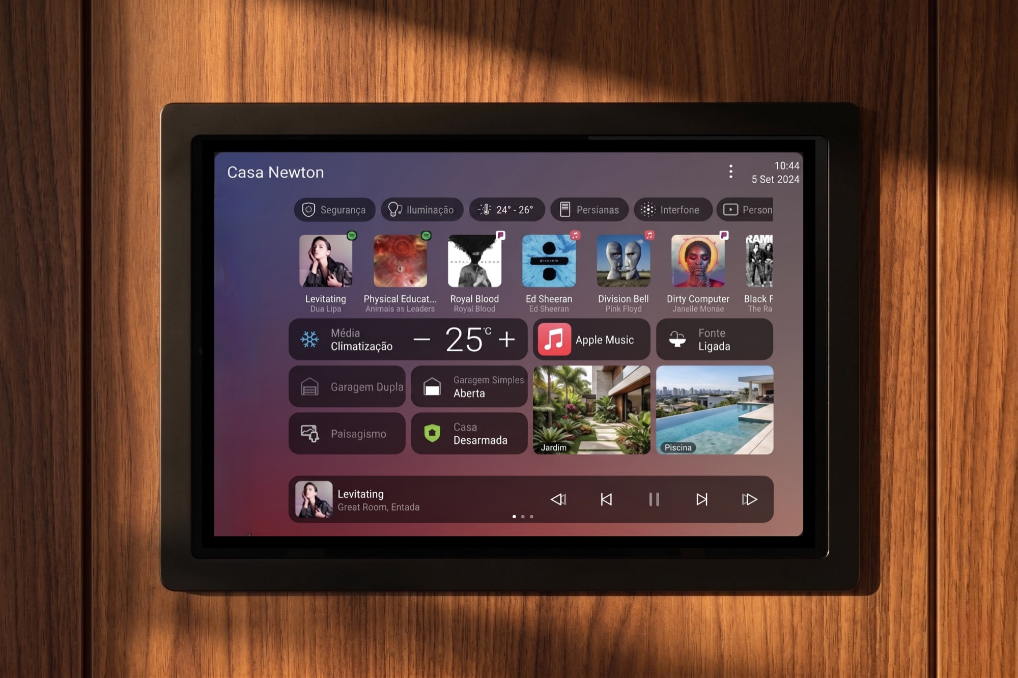 Touch panel Control4 de parede