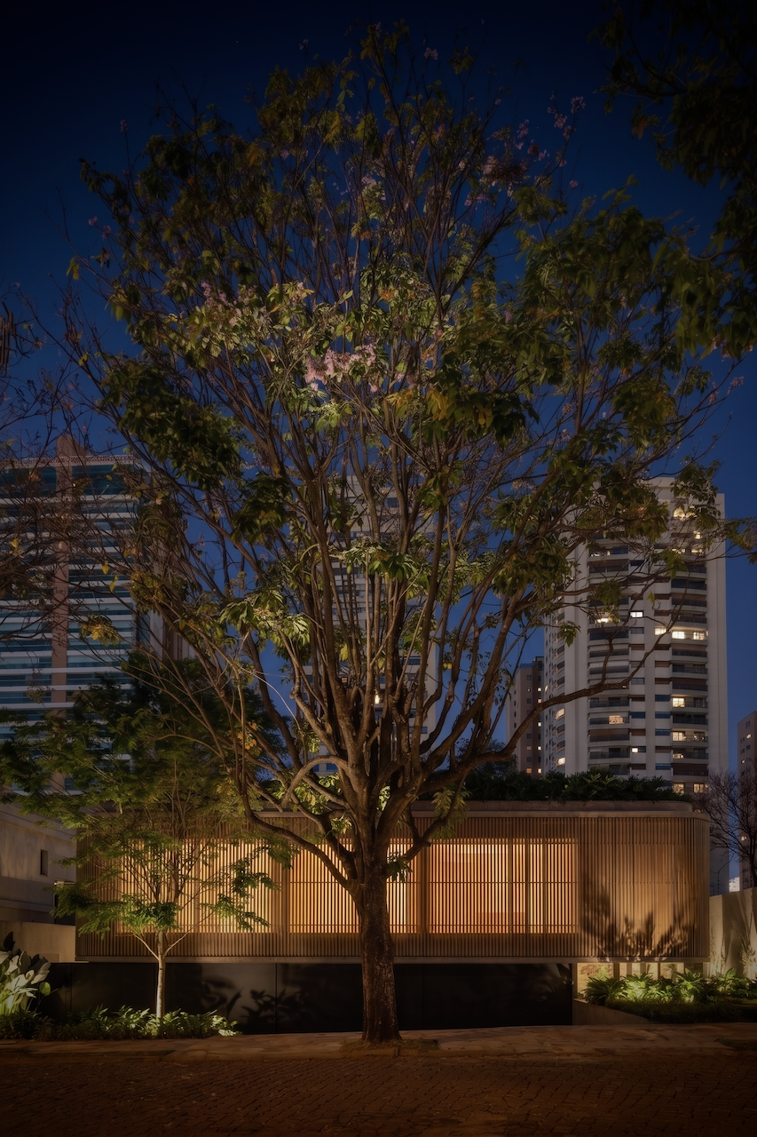 Fachada à noite